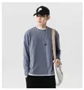 Moda Oversize T-shirt da uomo Cotone Primavera Estate Street Skateboard Hip Hop Maniche lunghe T-shirt da uomo Girocollo Uomo Magliette casual Taglia M-5XL