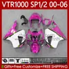 Corps OEM pour HONDA VTR RTV 1000 VTR1000 00 01 02 03 2004 2005 2006 Carrosserie 123No.179 RC51 SP1 SP2 VTR-1000 2000 2001 2002 2003 Blanc Rose 04 05 06 RTV1000 00-06 Carénage