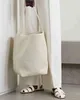 Sally BeiLin avec de l'argent The Row Park fourre-tout en toile coton et lin peau de vache simple épaule contractée mode sac pour femme de haute qualité