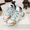 Top-level Casual Sports Old Dad Shoes Personality Wave Thick Soled Fashion Trend Designer Women Platform Sneakers Mixed Color Cool Handsome Low Cut Running Trainers