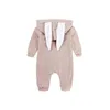 Zima Pluszowa Romper Romper Rabbit Zapip Bodysuit Toddler Boys Dziewczyny One Piece Jumpsuits Coral Polaru Pajama Obija Ourzu G220510