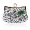 Bt selling dinner bag handmade bead embroidery ring handheld hand-held cross women's bag evening bags and clutch wed