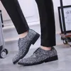 Glitter Merk Schoenen Mannen Designer Luxe Loafers Mannen Schoenen Britse Stijl Zilver Blauw Heren Schoenen Casual Grote Maten Zapatos Hombre