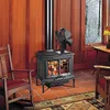 Black Fireplace 4 Lades Flears Bowered Fan Fan Log Wood Ecofan Quiet للتوزيع الفعال في المنزل 220505