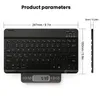 Clavier et souris Bluetooth sans fil, 10 pouces, avec rétro-éclairage rvb, pour téléphone portable, tablette, ordinateur portable, Whole31808095703