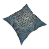 Pillow Case Lotus Mandala Pillow Cover Home Decor Pattern Bohemian Boho Cushions Throw for Polyester Double sided Printing 220623