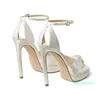 Fashion-Summer Platform Sandals Shoes Satin Two Tubular Straps Luxury Gladiator Sandalias Wedding Bridal Dress Lady High Heels