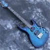 Transparent Blue Music Man JP6 Elektrisk Gitarr Toppkvalitet John Petrucci Signatur MusicMan 6 Strängar Anpassad Guitarra Bolt på nacken