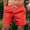 Pantaloncini da bagno solidi da uomo Pantaloncini da spiaggia ad asciugatura rapida con tasche e fodera in rete Pantaloncini da bagno da surf estivi da uomo Y220420