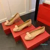 Diseñador Pombas de doble arco de la mujer zapatos de cuero de tacón alto Ballet de moda de moda de damas