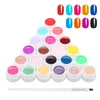 Nail Art Kits 24/30 Colors Polish Pigment Set Glue UV Gel Builder Solid Extension With One BrushNail KitsNail