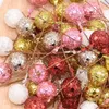 Dekorativa blommor kransar 100 st/lot mini artificiell fruktblommor stamens körsbär jul skum glitter bär för bröllop diy presentförpackning de