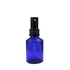 Verpackung Blaue Glasflasche Wryshoulder Aluminium Black Collar Lotion Spary Press Pump mit schwarzem Deckel Nachfüllbarer kosmetischer tragbarer Behälter 15 ml 30 ml 60 ml 100 ml