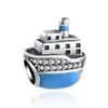 925 Sterling Silver Dangle Charm Train Avion Voiture Perles Perle Fit Pandora Charms Bracelet DIY Bijoux Accessoires