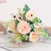 1 pièces soie pivoine Bouquet fleur décoration de la maison accessoires fête de mariage Scrapbook fausses plantes bricolage fleurs de Roses artificielles