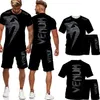 Oversized Mens Training Wear Suit 3D Printing TShirt Casual Wear Fitness Sports 2 Piece Set of Sports for Men Tracksuit 220608