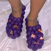 Bubble desliza chinelos de bolhas de alta qualidade Summer Girl Girl Rhinestone Pingents Designer Sandals Adult Creative Flat Home Slides G220518