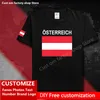 Austria Country Flag T Shirt Diy Fans de Jersey Custom Nombre Número de marca Camisetas de algodón suelto