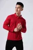 Polo sportiva a maniche lunghe T-shirt fitness da uomo T-shirt da palestra Abbigliamento sportivo Dry Fit Running Camicia da golf da tennis ad asciugatura rapida Top da allenamento L220704