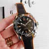 Zegarek luksusowy projektant na nadgarstek Ceramiczny pierścień wodoodporny silikonowy pasek luksus mechanicznych mężczyzn przez dolne światło kalendarzowe sport
