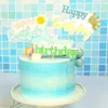 Other Festive & Party Supplies Happy Birthday Cake Decoration Insert Decorative Cute Cloud Sun Paper Topper Children