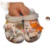 8pcs Cute 3D Cats Charms Designer DIY Stereo Shoe Decoration Clogs Hello Kids Women Girls Gifts Charm for Croc Jibb286Z