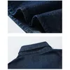 Chemises décontractées pour hommes Boucle Denim Chemise Hommes Japonais Harajuku Streetwear Vintage Mode Lâche Manches Longues Jeans Style Cargo JacketMen's