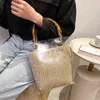 Summer Wooden Handle Acrylic Women's Bag Luxury Brand Handbag for Women Transparent Bags Chain Beach Shopping Bag Wallet 220512