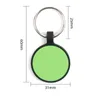 8 Colors Food Grade Silicone Pet Tag Keychains DIY Round Cat And Dog Tags Pet ID Card Keyring