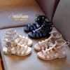 Été Filles Sandales Enfants Princesse Chaussures Nouvelle Mode Filles Enfants Creux GLADIATEUR Bébé Fille Chaussures Sandalias Nia G220418