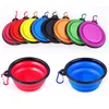 1000ml Travel Collapsible Pet Dog Bowl Feeders Folding Silicone For Dogs Outdoor Water Food Feeding Foldable Cup Dish SN6492