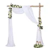 Feestdecoratie BC010a Fancy Custom Made Wedding Arch draping stof stoffig roze ivoor witte bordeaux 28 "6m chiffon gordijn achtergrond