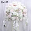 Decoratieve bloemen kransen luxe op maat gemaakte grote 3/4 kunstmatige bloemenbal roze boeket arrangement voor trouwtafel centerpieces road l