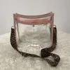 Leopard حزام واضح PVC رسول حقيبة الجبهة جيب أكياس crossbody سعة كبيرة تصميم مخصص في الهواء الطلق المرأة محفظة عطلة نهاية الأسبوع ليلة واحدة حمل DOM1990