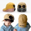 Children's Pilot Cap Glasses Peaked Cap Baby Girls' and Boys' Sunglasses Spring and Autumn Summer Baseball Cap Sun Hat