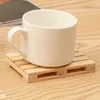 Dokorta stolika biurka Naturalne drewniane maty podkładki na izolacje cieplne kubki na herbatę mata kuchnia domowe akcesoria do pieczenia
