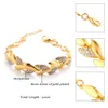 Bracelet Style Gold Women Girls Leaves Chain Bangle Luxury Wedding Jewelry Simple Fashion Elegant New