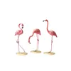 Styl Nordic Różowy Żywicy Flamingo Obiekty Dekoracyjne Figurki Ogród Salon Office Wedding Party Ornament Home Decoration Akcesoria 19 * 9 cm