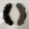100 malaysisches Echthaar, 4 mm, Afro-Kinky-Curl, voller Spitzen-Frontal-Haaransatz für schwarze Männer, schnelle Express-Lieferung