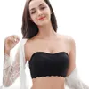 Bustiers Corsets Summer feminino Ice Bra de seda Push Up Bralette feminino sem alça sem costura peito superior PLUS TAMANHO ACESSO ACHEGADO