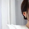 Stud Korea Selling Fashion Jewelry Exquisite Zircon 14K Real Gold Plated Earrings Simple Round Small Women EarringsStud StudStud Odet22 Farl