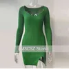 Jesień Zima V-Neck Dress Dress Kobiety Długie Rękaw Bodycon Sukienka Biały Zielony Elegancki Mini Sweter Sukienka na Nowy Rok 2022 Y220413