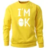 Men039s Hoodies Sweatshirts One Punch Man I Am OK Saitama Hero Lustige Männer Japan Anime Crewneck Sweatshirt Pullover Harajuku Hood4028238