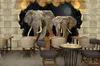Изготовленные на заказ 3D обои фрески слон слон