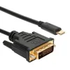 Cavo USB da tipo C a DVI Cavo adattatore convertitore 1080P per videoproiettore esterno UHD portatile 1,8 m