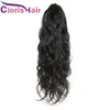 Claw On Human Hair Ponytail Body Wave Clip In Extensions Brazilian Virgin Natural Wavy Pony Tail Hair Pieces For Black Women