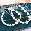Chaîne de liaison 5pcs Elegant Natural Natural Freshwater Pearl Bangle Star /.Heart Shell Beads Charm Bracelets 2022 pour WomenLink
