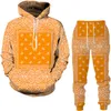 Mäns Tracksuits Cashew Flower Tracksuit Höst Vinter 3D Tryckt Sweatshirt Byxor Set Plus Storlek Kvinnor Män Kläder Surfêtement Homme