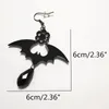 Dangle Lustre Style Gothique Noir Perle Chauve-Souris Boucles D'oreilles Pour Les Femmes Acrylique GOTH Boucle D'oreille Bijoux À La Mode Halloween AccessoiresDangle