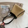 أكياس مسائية مصغرة النسيج اليدوي حقيبة الإبط للنساء 2022 الموضة الصيفية حقائب اليد الكتف العصرية محافظ النزهة